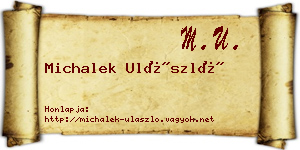 Michalek Ulászló névjegykártya